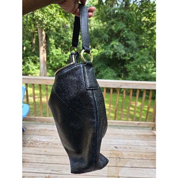 Michael Kors Karson Large Pebbled Leather Shoulder Bag  Black Purse Gold Hardwar - Picture 6 of 15